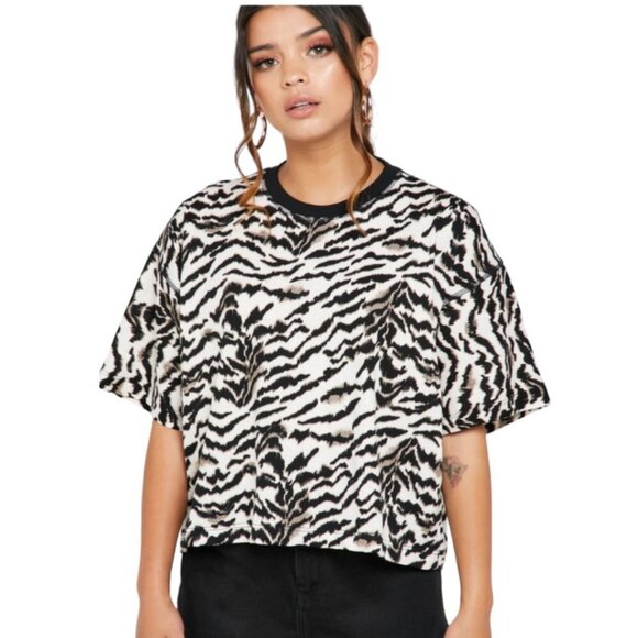 Topshop Tiger Print T-Shirt - Picture 1 of 7